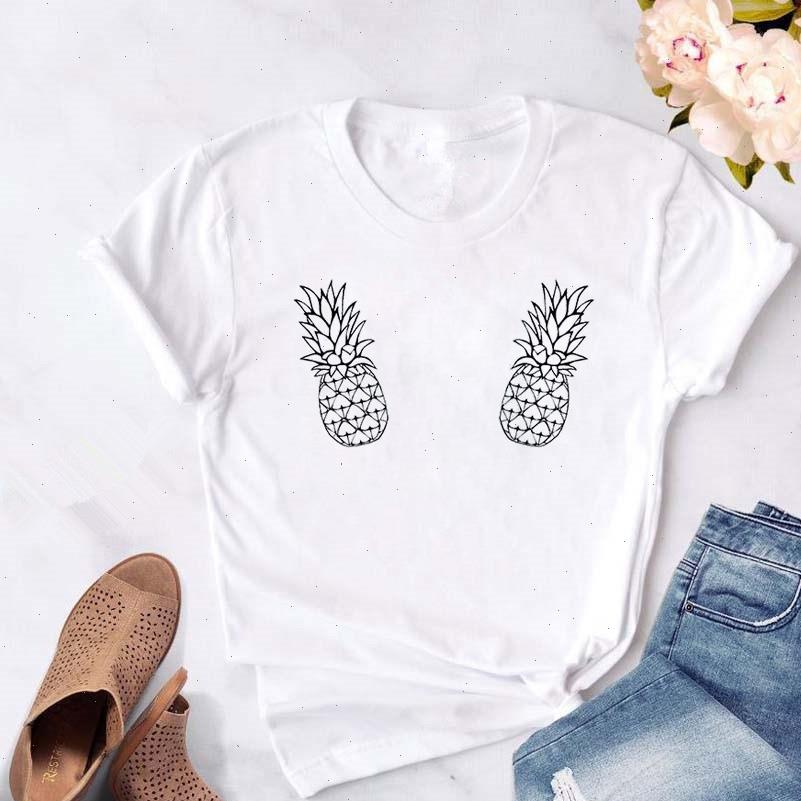 

women t shirt cartoon pineapple print t shirt harajuku tee 90s fashion female tee shirts cute t shirts clothes, White