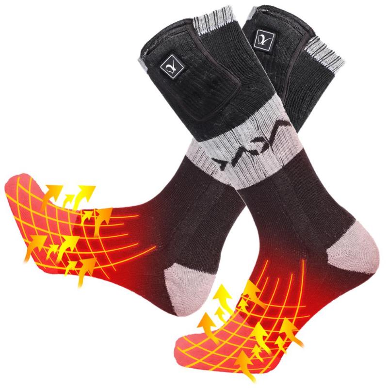 

Day Wolf new heating socks pocket zipper riding skiing outdoor sports warm socks winter heating, Button pocket