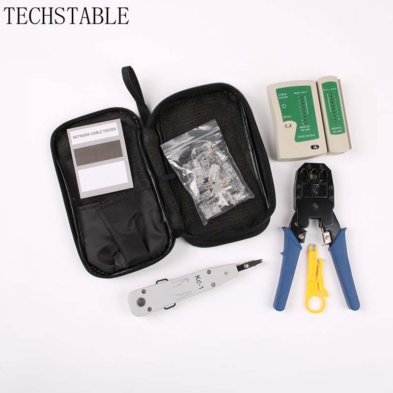 

Network Ethernet Cable Tester RJ45 Kit Crimping Tool Network Computer Maintenance Repair Tool Kit Cable Tester Cross/Flat1