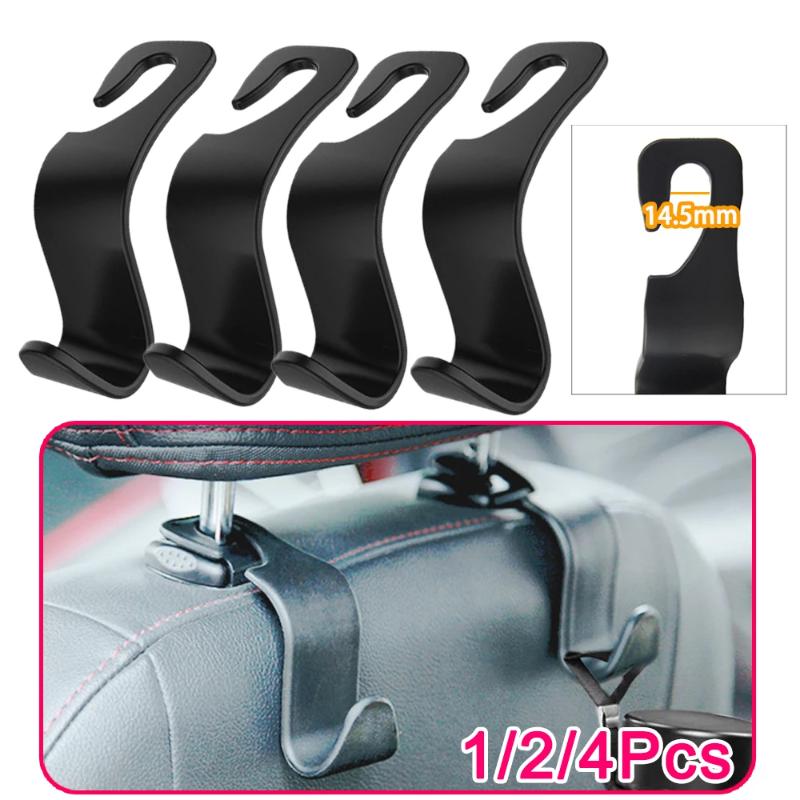 

Interior Decorations 4/2/1Pcs Universal Car Seat Hook Rear Portable Hanging Bag Holder Storage Wallet Cloth Decorative Ornaments