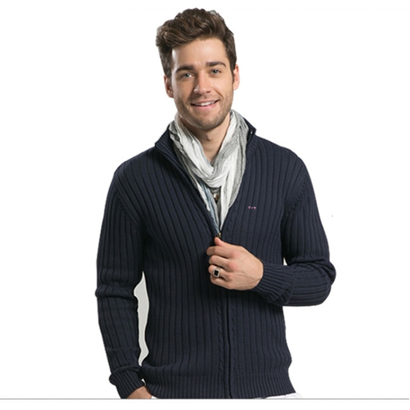 

New Sweater Men Park Autumn Winter SweaterCoats Eden Male pulls Mens Sweater Jackets Casual Cardigans Zipper Knitwear Size M-3XL 201125, 7101 navy blue