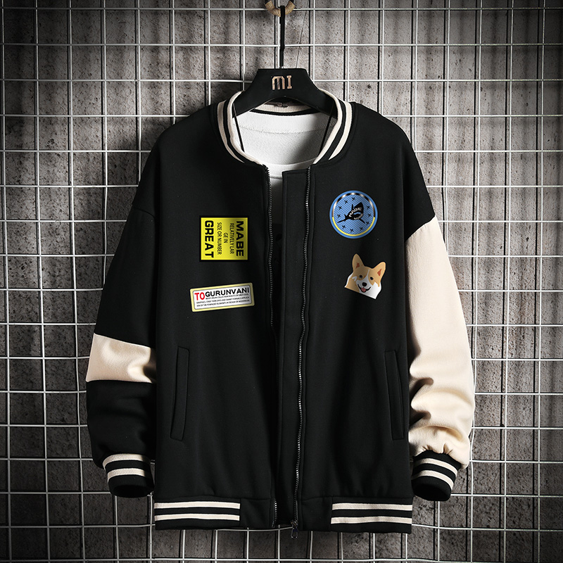 

Mens Sweatshirt Men 2020 Autumn Patchwork Zipper Coat Hip Hop Japanese Streetwear Harajuku Sweatshirts Hoodie Men kg-40, Black hoodie men