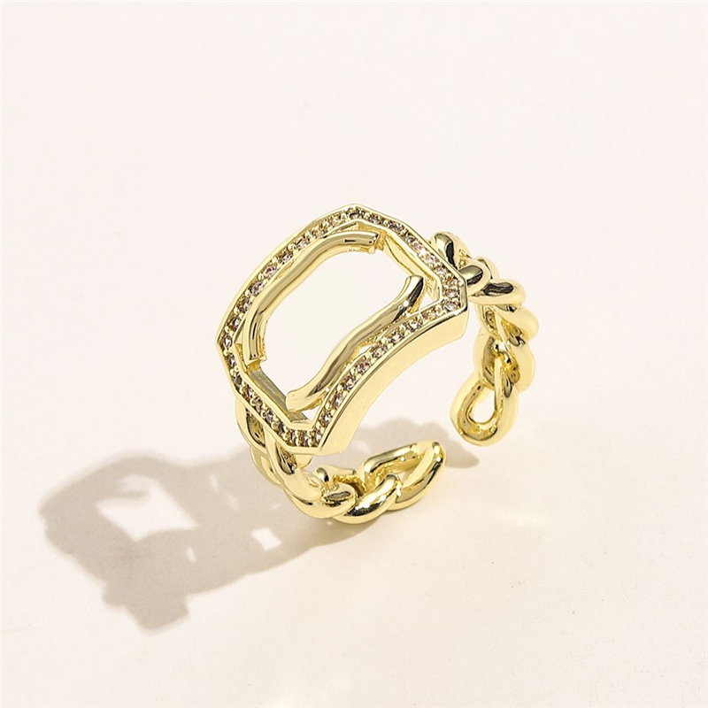 

Fashion Stainless Steel Round Rings & C-C Hollow Open Ring for Women C1203X