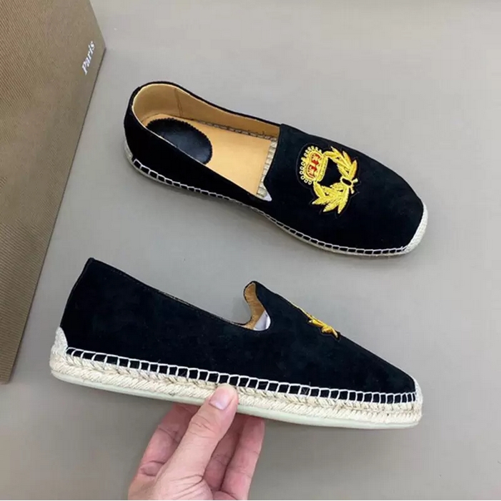 

Men Flat Heels Dress Shoes Triple Black Yellow Canvas Red Bottom Loafers Bridegroom Boat Sneakers Mens Business Party Casual Rope Soles Sneaker -44