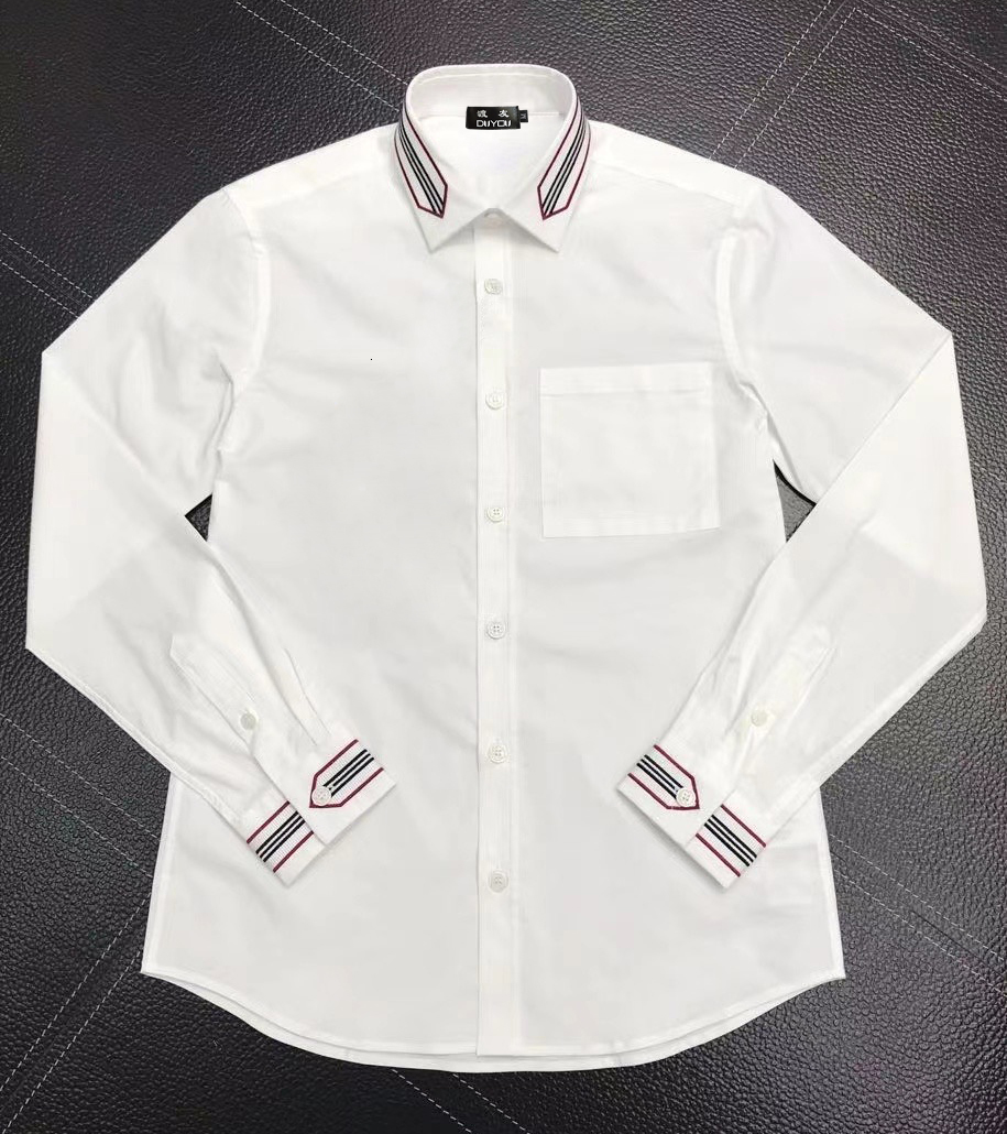 

Men's 100% Cotton Long-sleeved Slim-fit Shirt| 219109620 6gmr, Black