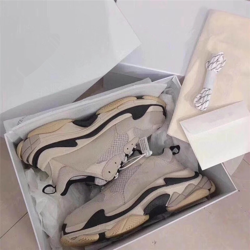 

2022 Men Triple S Running Shoes Fashion Luxury Designer Trainer Scarpe Chaussures Triple-S Walking Sneaker Shoe Vulcanized, Black