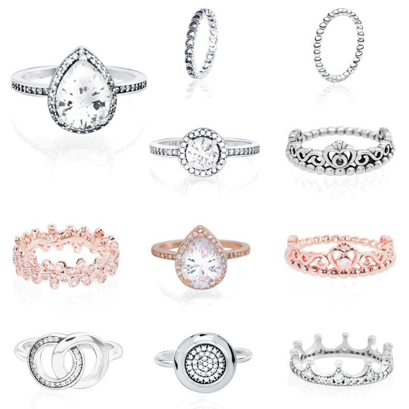 

Trendy 925 Sterling Silver Ring Daisy Flower Signature Rings Women Engagement Anniversary Silver Jewelry