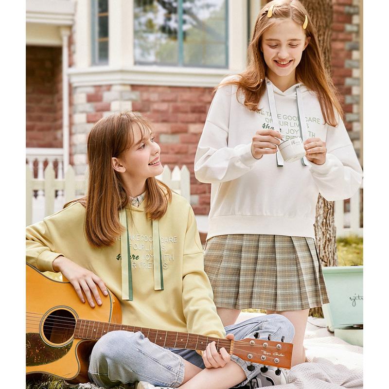 

SEMIR Spring 2020 new hooded hoodies women loose casual pullover sweatshit tops cotton clothes, Pink