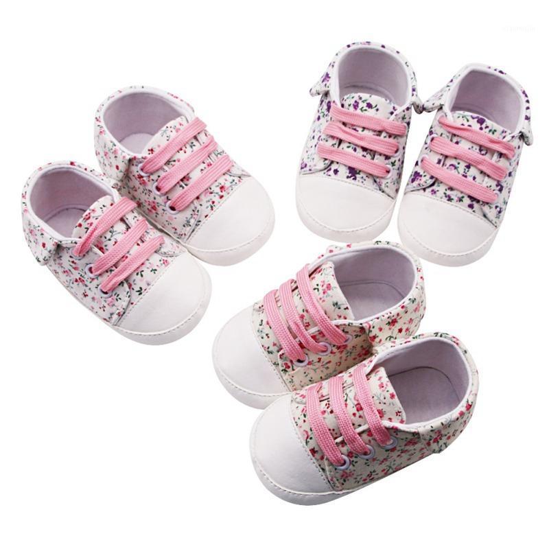 

Patch Canvas Baby Girl Breathable Floral Print Anti-Slip Canvas Shoes Casual Sneakers Walking Shoe Soft Soled First Walkers A261