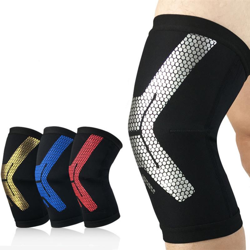 

1PCS High elastic breathable basketball volleyball knee pads support protection and patella Knee Pad For Men Women Antislip, Black blue
