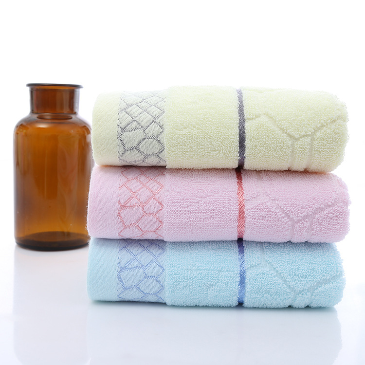 face towel Water Cube bath towel cotton gift Wash cloth blue cream pink home textile dry quickly-image-131930548