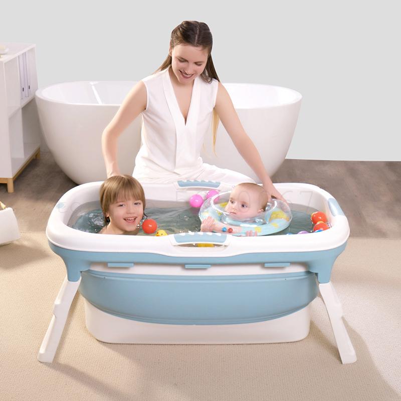 

256 Baby Bathtub Foldable Swimming Baby Bathing Large Adult Household Bathtub