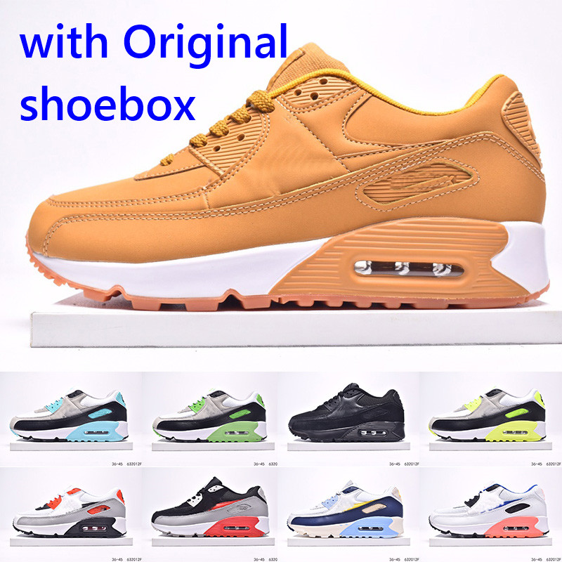 

Original Shoebox 2020 running shoes for men 90 Infrared University Red International Bred mixtape Grape Women fashion sports sneaker trainer