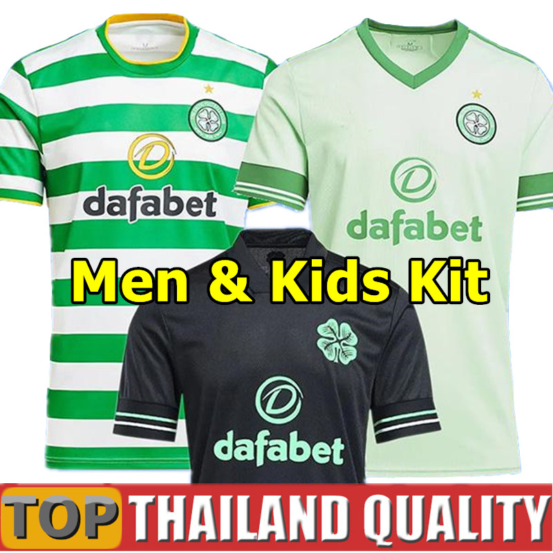 

new 20 21 Celtic soccer jerseys top thailand 2020 2021 celtic football shirt set home away third celtic men kids kit uniform, 2020 away - men