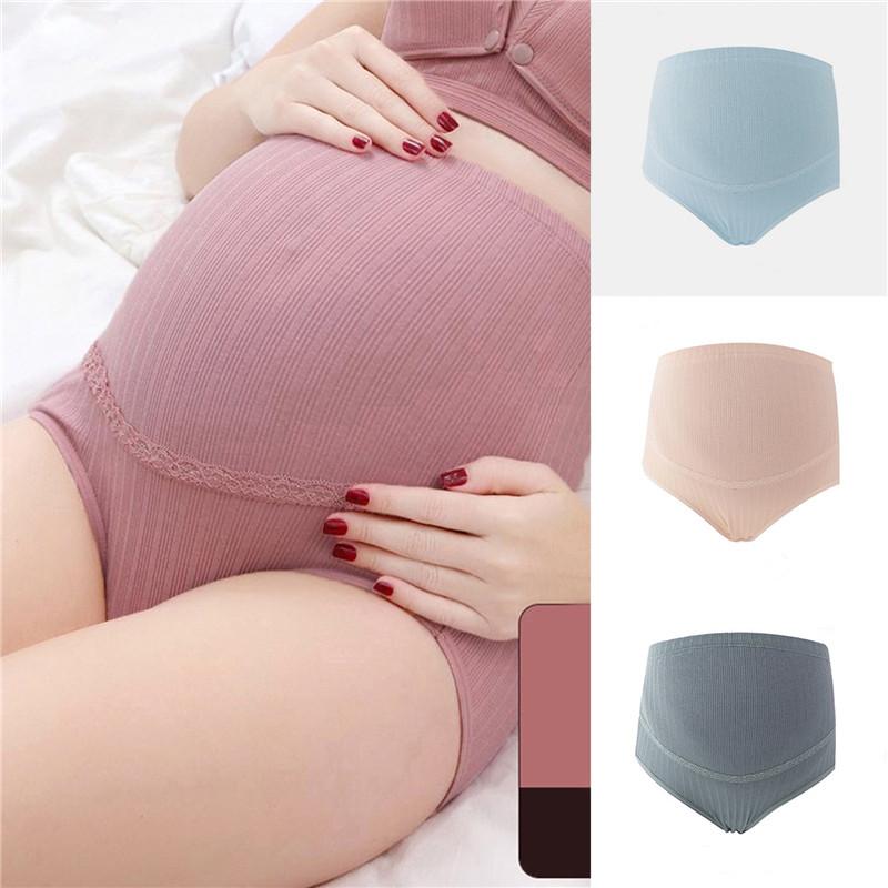 

Pregnant Women Briefs Plus Size Maternity Underpanties High Waist Adjustable Belly Pregnancy Underwear Soft Breathable Panties, Pink