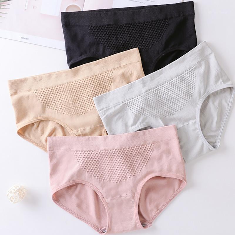 

Female Belly Warmer Panties Mid-Waist Briefs Lingerie Seamless Sexy Solid Color Elastic Hip Up Panties Women Underwear1, Black