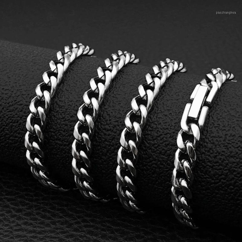 

Cuban Necklaces Mens Link Stainless Steel Chain For Neck Large Necklace Hip Hop Long Jewelry Gifts Male Wholesale Chains, Silver