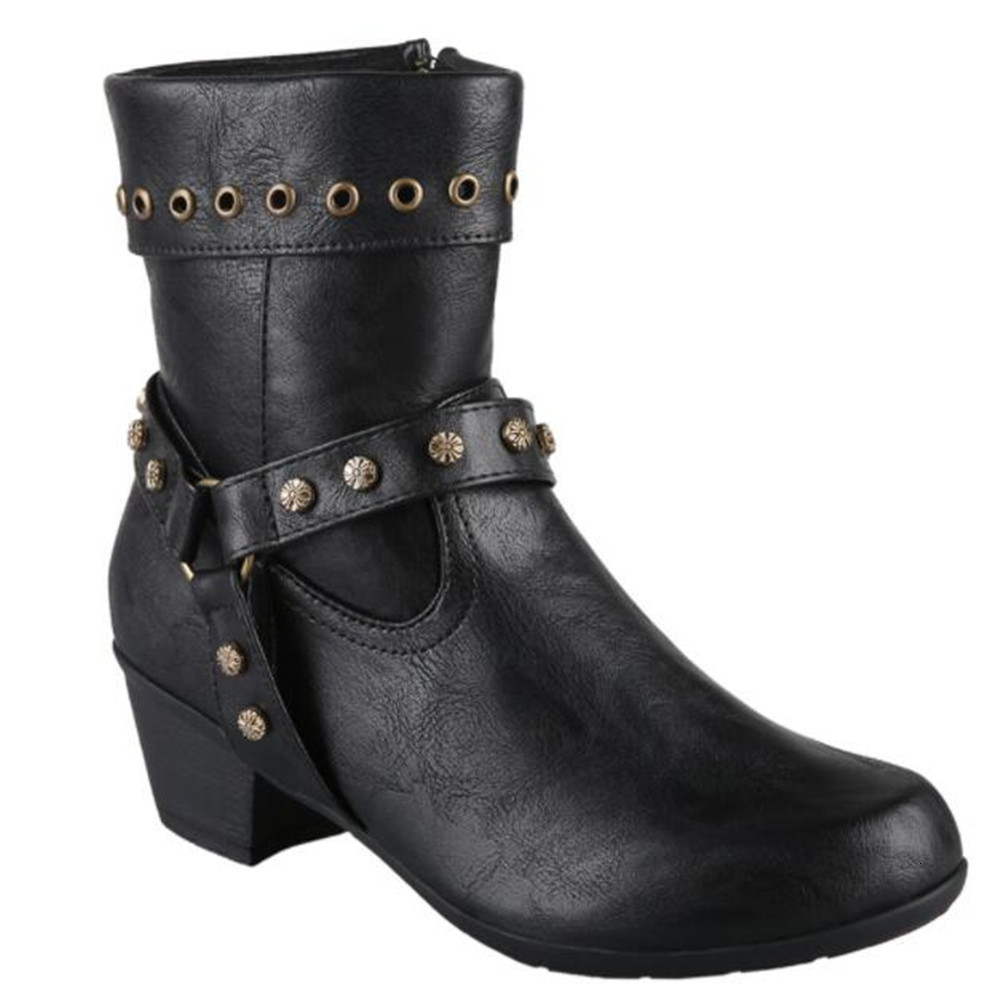

Fall Winter Female Casual Retro Rivet Street Style Handcrafted Riding Boots Fashion Women's Size Shoes 2sak, 001-03