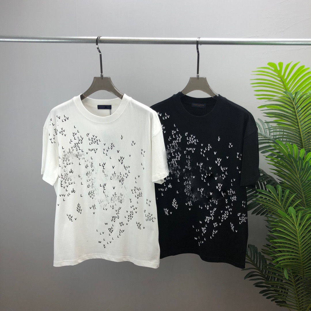

22SS Designer Letter Printed T Shirts Tee Sweatshirt Fashion High Street Short Sleeves Summer Casual T-Shirt Breathable Men Women Crew Neck Tees Dresses for Wome 9-064, Black