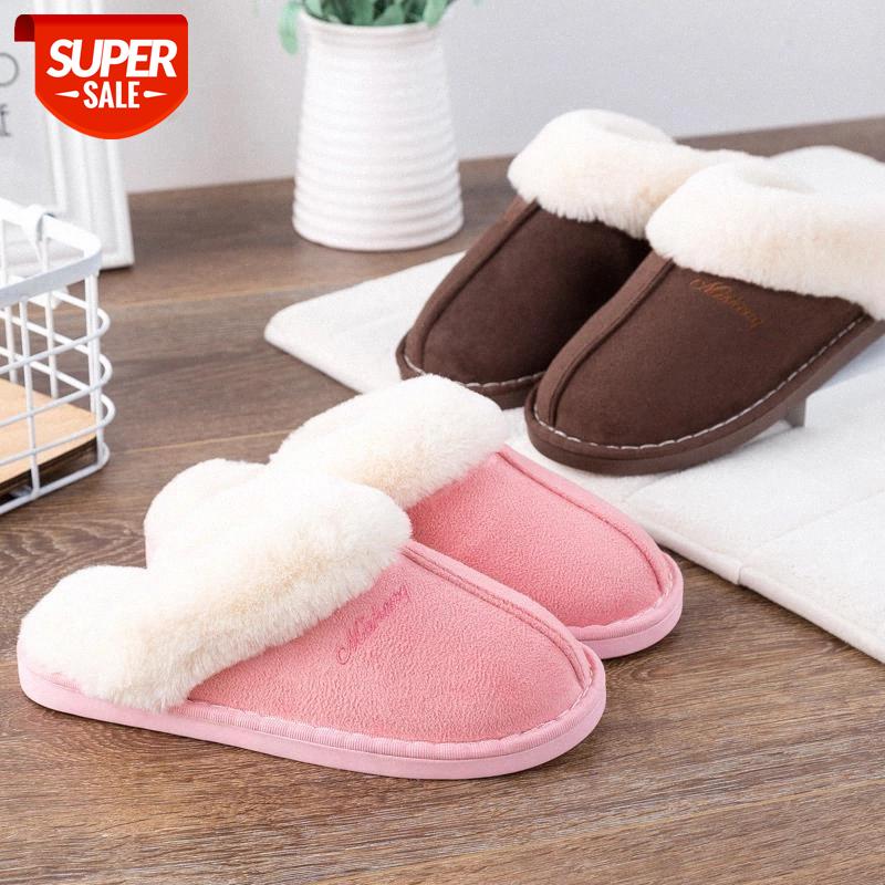 

Winter Kids House Slippers Faux Fur Warm Flat Shoes Female Slip on Home Furry Ladies Slippers 12+y Size 36-47 Wholesale Shoes #Ny2J, Beige