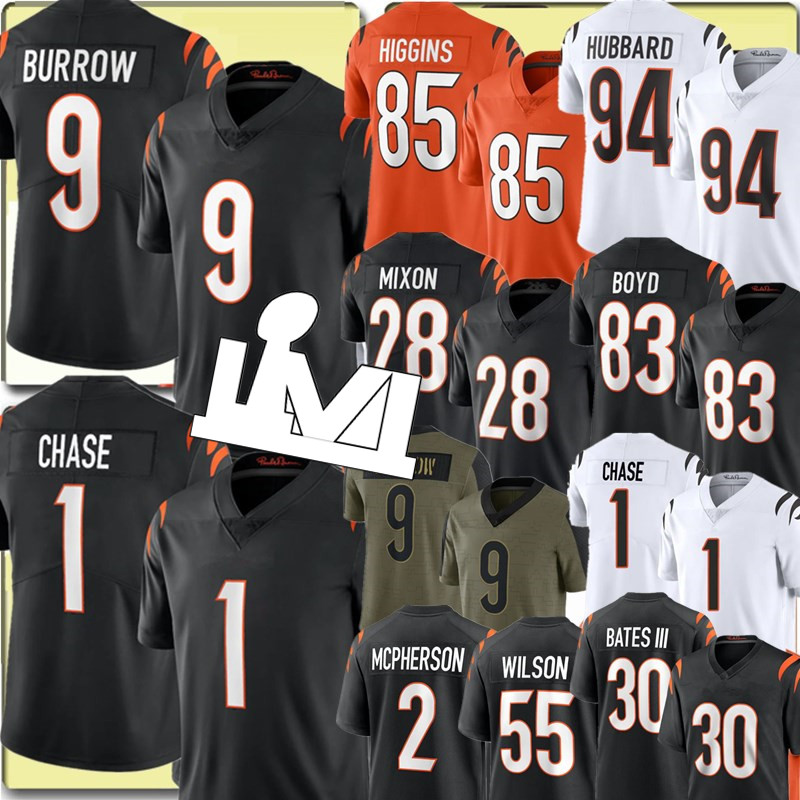 

9 Joe Burrow Mixon Ja'Marr Chase Jersey 85 Tee Higgins 94 Sam Hubbard Benga 55 Logan Wilson Football Tyler Boyd C.J. Uzomah Jessie Bates III Boomer Esiason Evan McPherson, Youth {s-xl} menghu