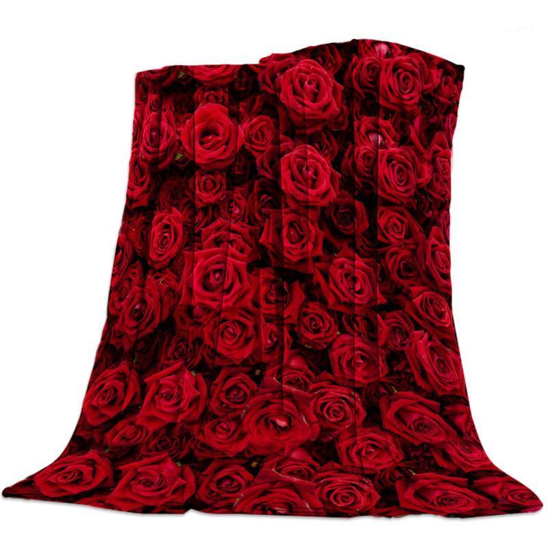 

Red Rose Flower Rose Wall Throw Blanket Portable Soft Blanket for Sofa Microfiber Flannel Blankets for Beds1