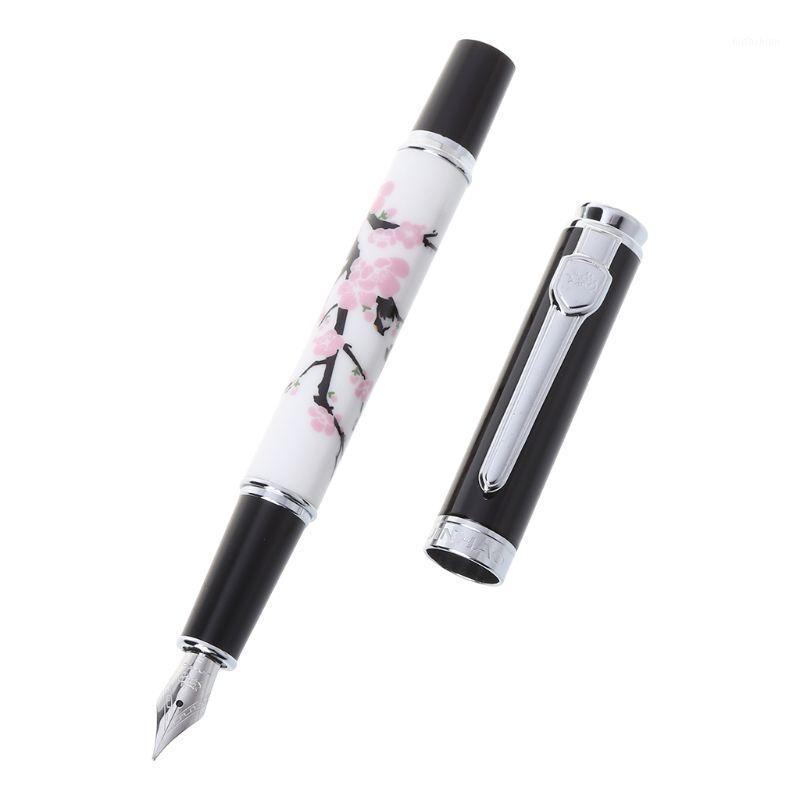 

Fountain Pen Medium Nib 0.5mm Business Supplies For School Student Plum Blossom 20CB1, Red