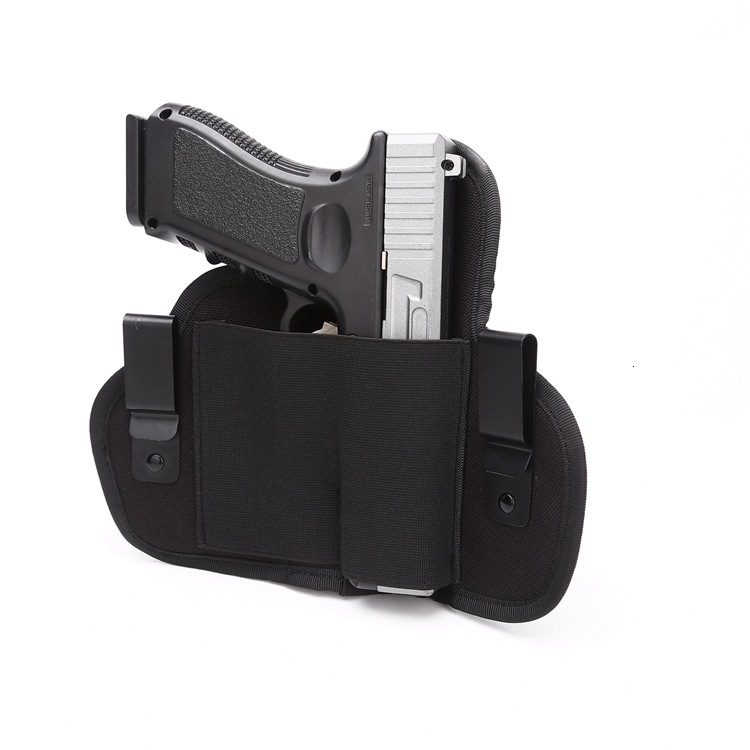 

Abdominal Tactical Pistol Holster Belly Waist Carry Holder Gun Holster Fit Right and Left Hand F Most Handgun, Black