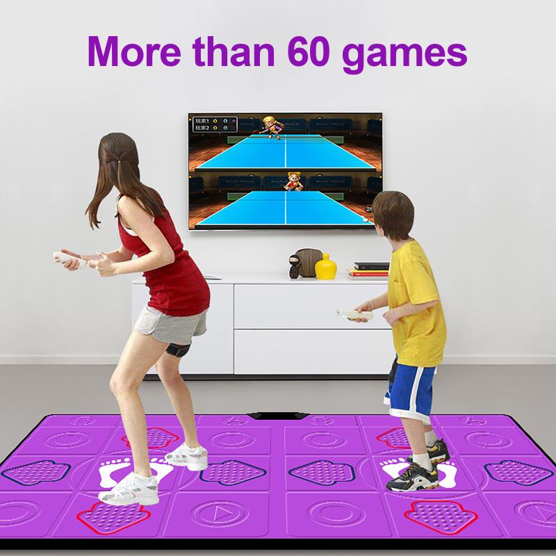 

Holiday Party Family Game Carpet Kids Adults Double User Wireless Non-Slip Dancer Step Pads PC TV Interface Dancing Mats FN60, Bu