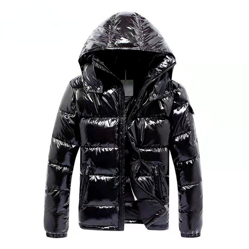 

Mens Down Jackets Parkas Classic Outerwear Casual Women Coat Outdoor Feather Keep Warm Unisex Winter Jacket for Man Woman Hoodie, Black