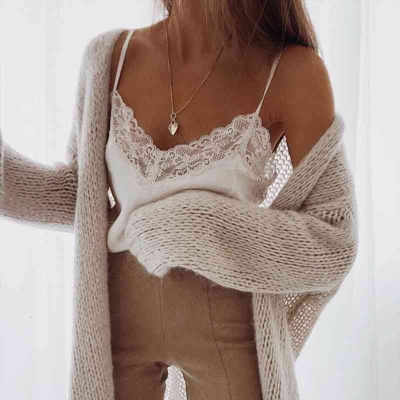 

women lace tank design solid color v-neck summer patchwork fashion ladies backless cami underwear sujetador, White