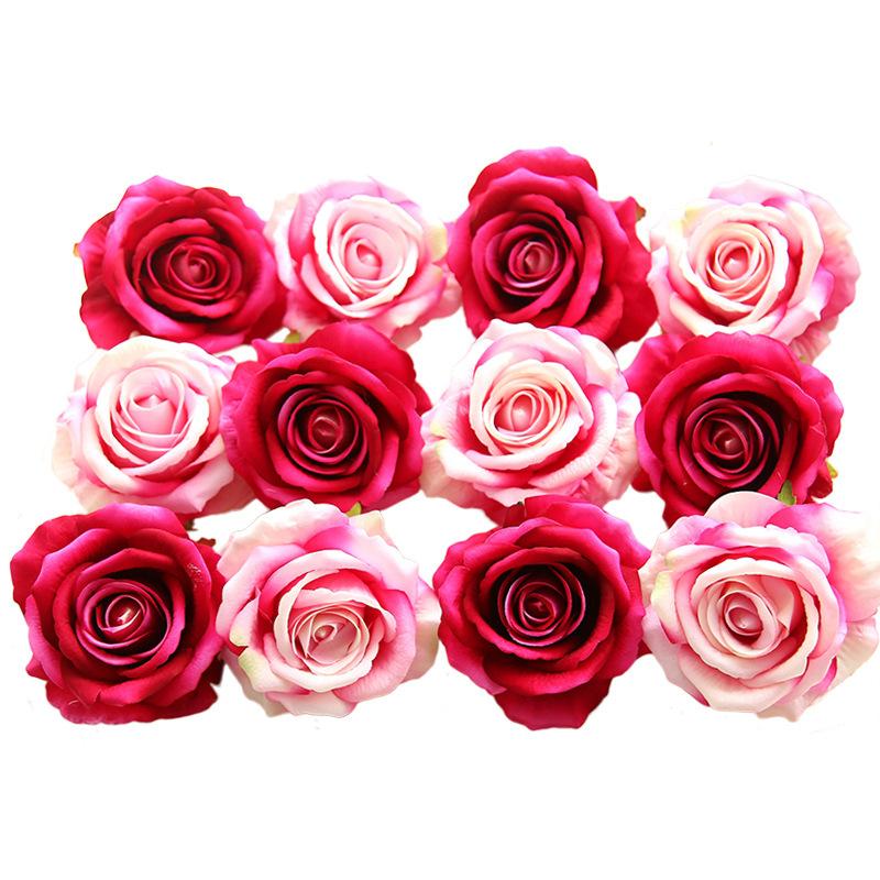 

New 30pcs/lot Artificial Flower 10cm Silk Rose Flower Head Wedding Christmas Home Decoration DIY Wreath Scrapbook Gift Box Craft, Blue