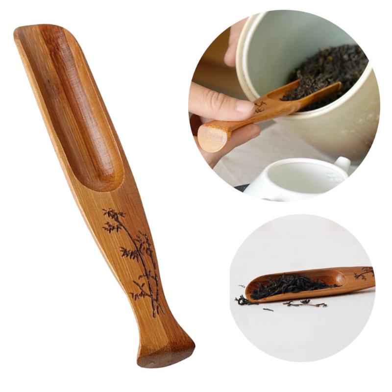 

Wooden Fishtail Shaped Spoon Shovel Scoops Teaware Accessories for Home Office