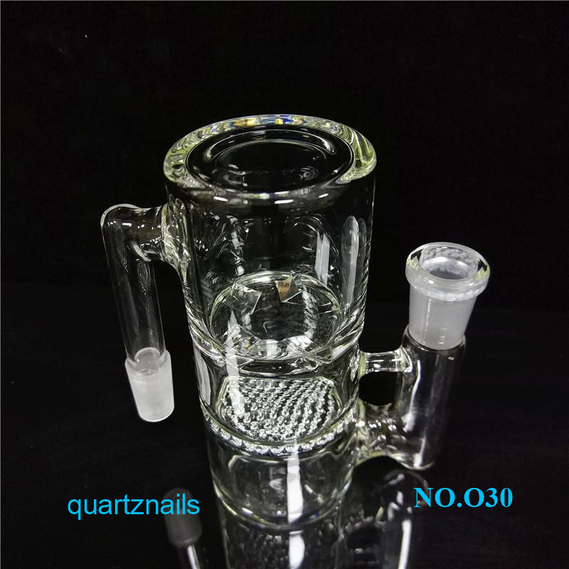 

Hot Sale Double Ash Catchers Percolator 14mm Male to Female For Water Bongs zs