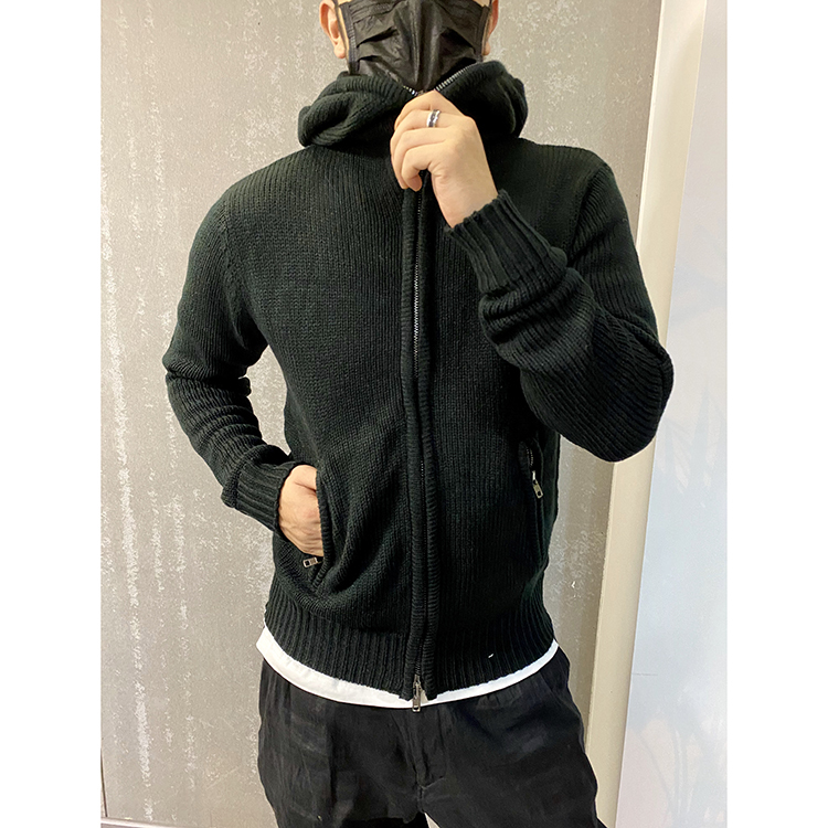

2021 The New Rough Hot Design Thin Hat Male Sweater Vest with Cardigan Hoodie J208 S4tn, Black