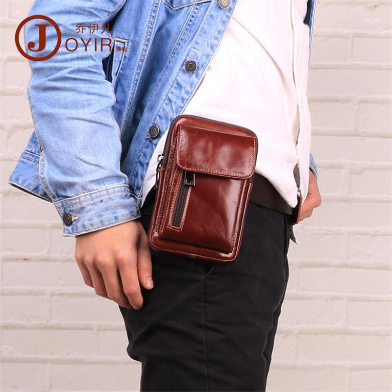 

Retro casual men's waist pack mobile phone bags men's belt pockets outdoor sports belt Fanny Pack waist bag men leather pouch1, Sky blue