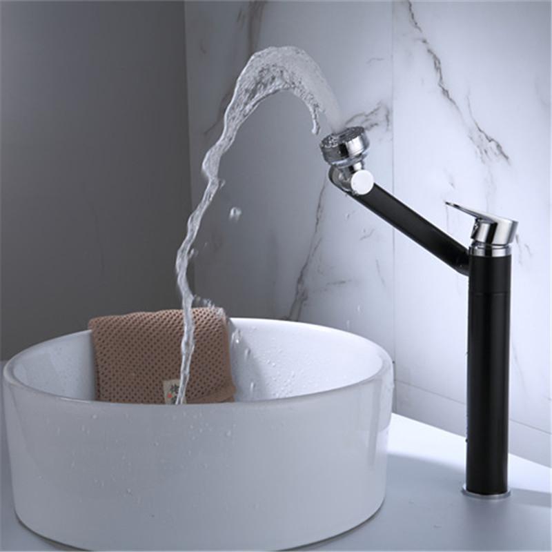 

Basin Faucets Copper Enhanced Version 360 Degree Rotate Bathroom Basin Faucet Rotation Control Two Water Outlet Mode Mixer Taps