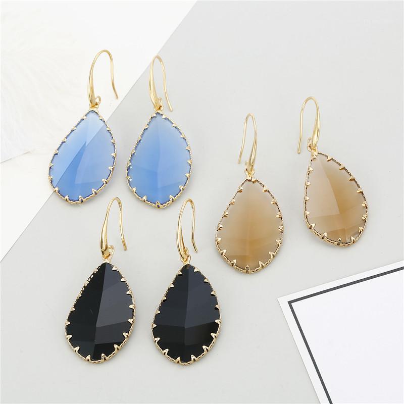 

1Pair European Blue Clear Crystal Earrings For Women Female Jewelry Geometric Drop Dangle Earings Eardrop Christmas Earing E3361