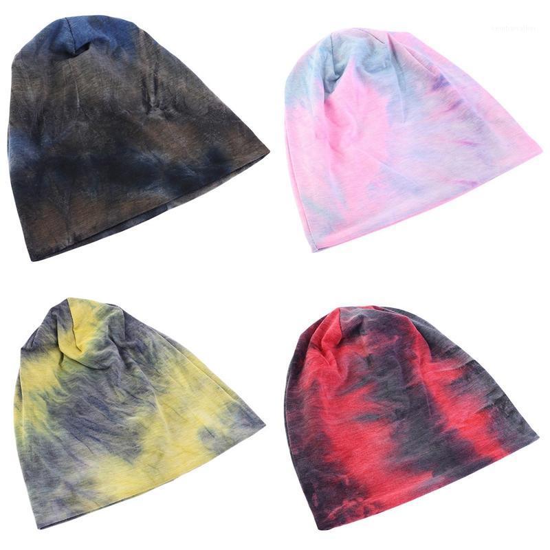 

Beanie/Skull Caps Women Summer Beanie Hat Knitted Hip Hop Cap Cotton Tie Dye Man Hats Outdoor Casual Sport Bonnet Colorful Custom Fashion Wr, H04
