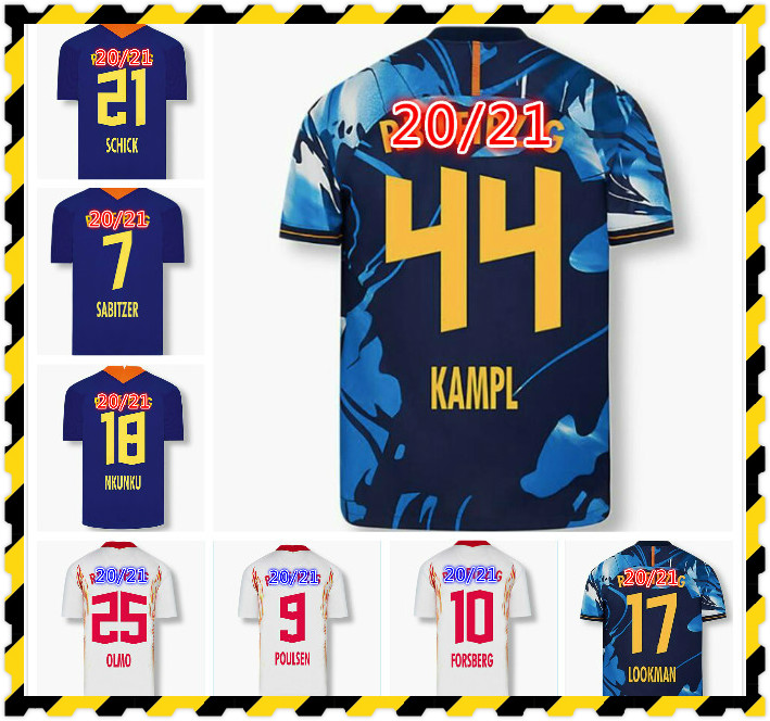 

20 21 FORSBERG KLOSTERMANN Mens Soccer Jerseys SABITZER POULSEN HALSTENBERG OLMO ADAMS HEE CHAN LAIMER Home Away 3rd Football Shirt, 2020 home + patch - men