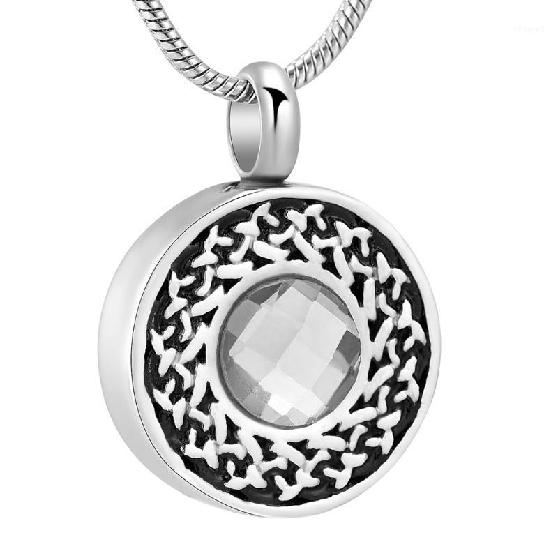 

Chains IJD10722 Stainless Steel Round Crystal Pendant Cremation Keepsake Ashes Urn Memorial Souvenir Necklace For Men Women Jewelry1