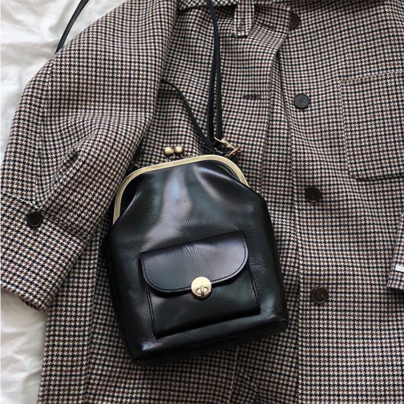 

Retro Clip Shell Women Shoulder Bags Designer Handbags Luxury Pu Leather Crossbody Bag Vintage Lady Tote Purses Female Sac 2020, Black