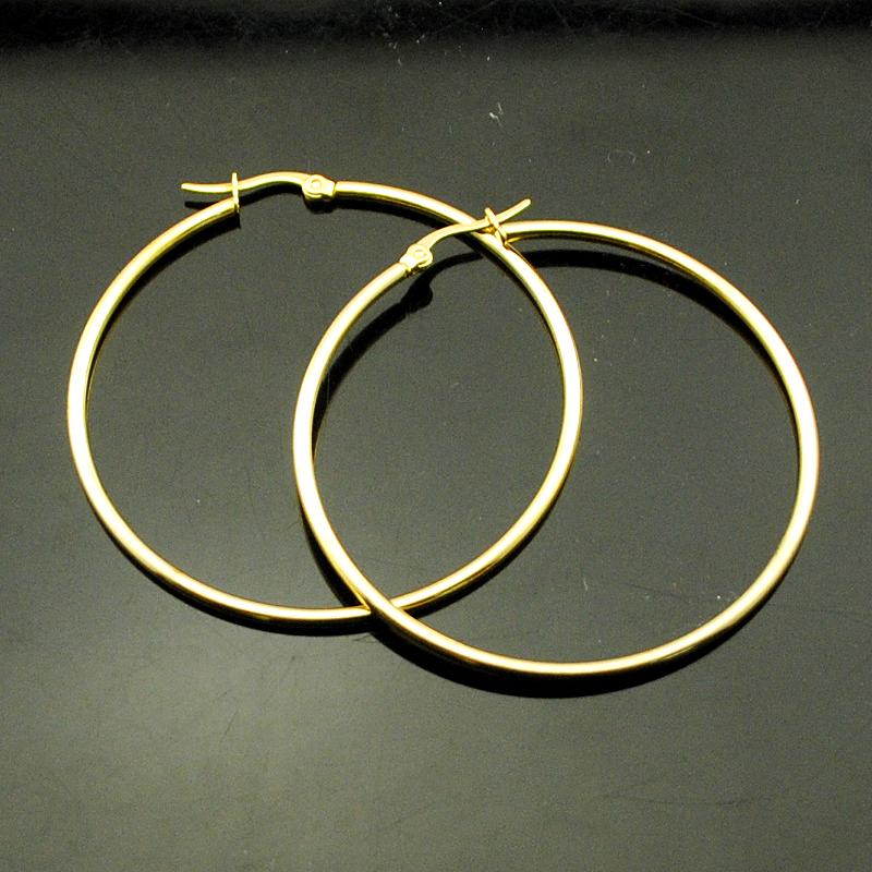 

Hoop & Huggie Ladies Earrings Big Smooth Circle Basketball Brincos Celebrity Brand Loop For Women Jewelry HE002