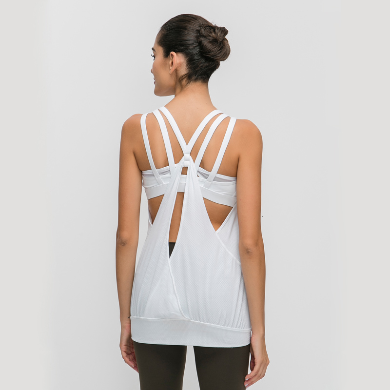 

2021 New Princess 2-in-1 Sleeveless Bra Brushed Fabric Sports Shirt Gym Top Women Yoga Tops Tud4, Black