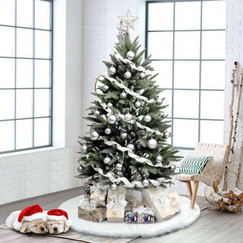 

Christmas Tree Skirt Faux Fur Home Xmas Floor Decor Ornament Party Decoration 78cm 90cm1