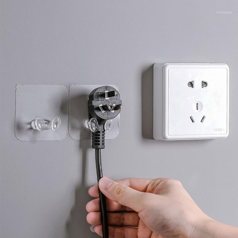 

5pcs Plug Holder Plastic Bath Hanger Bracket Home Storage Wall Hook For Hanging Key Strong Adhesive Sticker Rack EGP0451