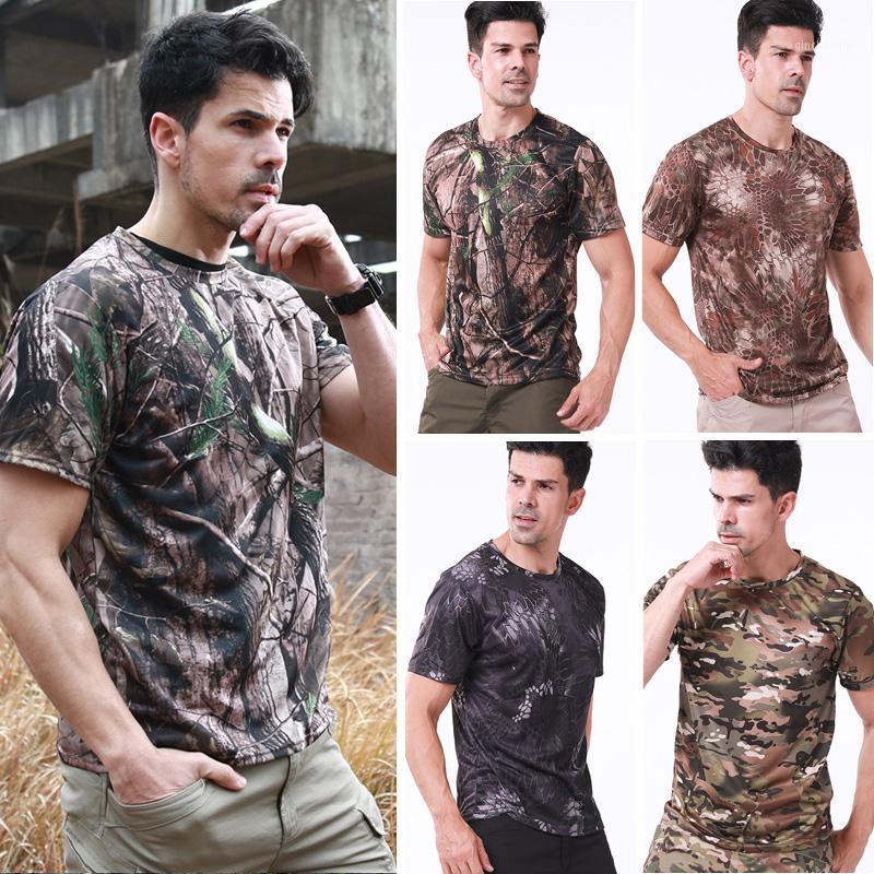 

New Men Army Tactical Combat T-Shirts Breathable Quick Dry Sport Tops Outdoor Camping Camouflages Camo Hunting Tees1, Cp