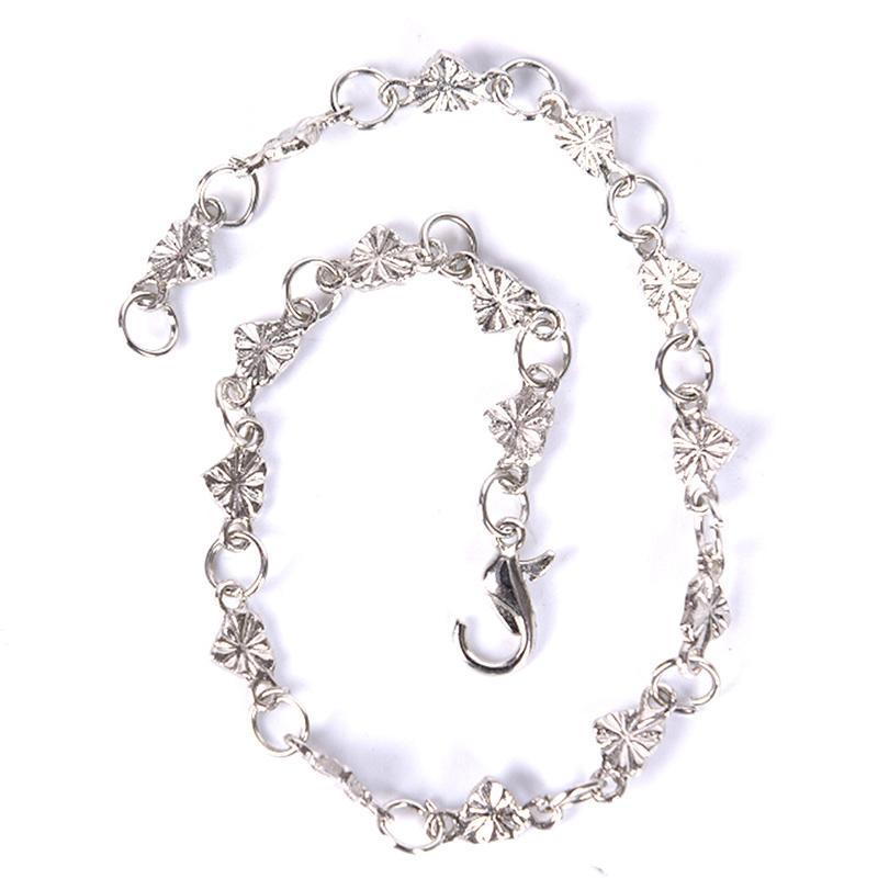 

1pc Women Heart Chain Link Bracelet Wristband Silver Color Charm Jewelry Gift New