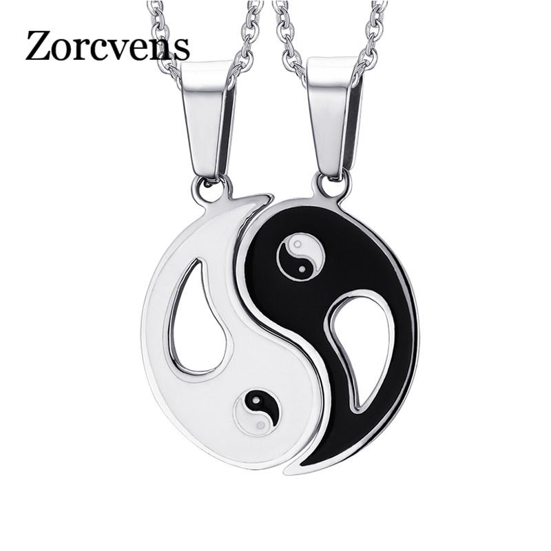 Yin und Yang Katze Halskette Paare Freundschaft Liebhaber Anhänger Geschenk
