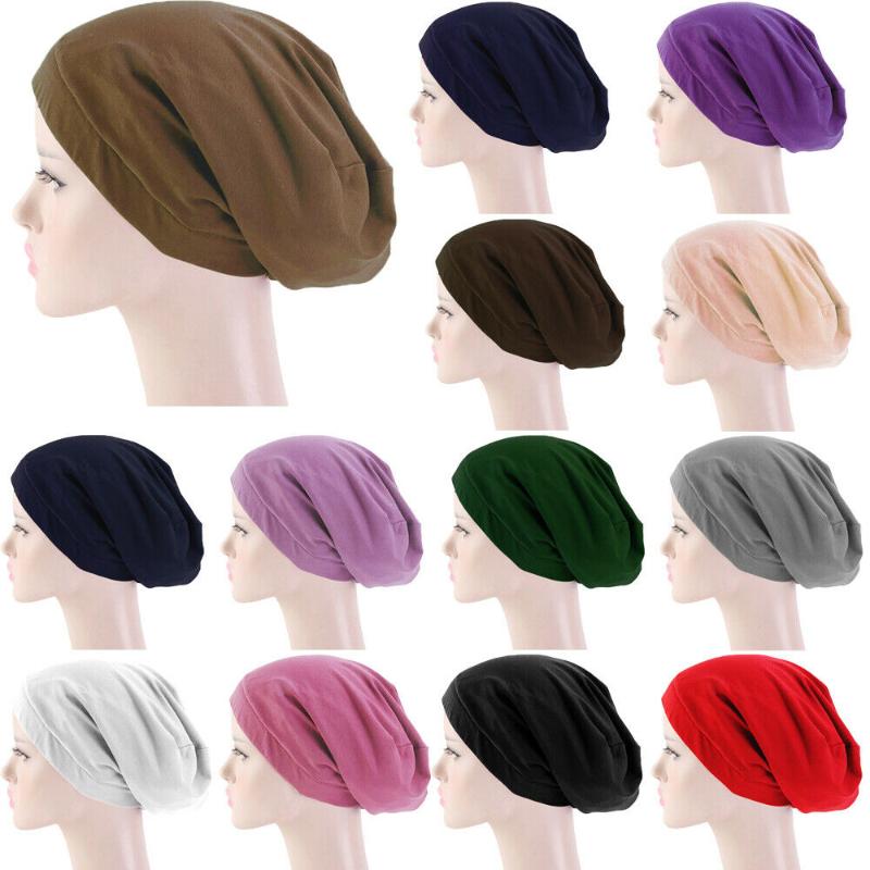 

Muslim Women Hat Bonnet Islamic Beanies Plain Hair Loss Hat Bandanas Head Wrap Turban Middle East Chemo Cancer Cap New, 09 dark coffee